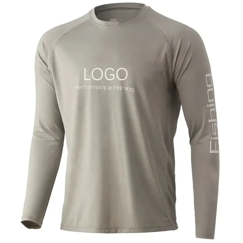Wholesale Custom Upf50 Blank Long Sleeve Shirts 100% Polyester Quick Dry Uv Protection Breathable Fishing Shirts Light Unisex