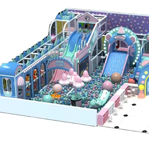 Amusement Park Facilities Commercial Interactive Inflatable Kids Soft Indoor Baby Playground Equipment With Slide For Children