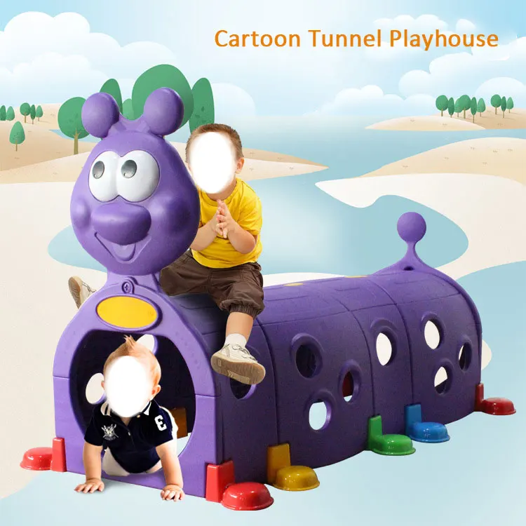 Amusement Tunnel Toy Kids Worm Play Plastic Caterpillar Kindergarten Play Tubes Pattern Tunnel Toy Other Outdoor Structures Baby