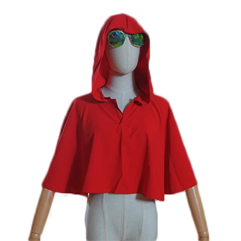 Four-sided play ladies Halloween short shawl hooded small cape dance role-playing stage show performance