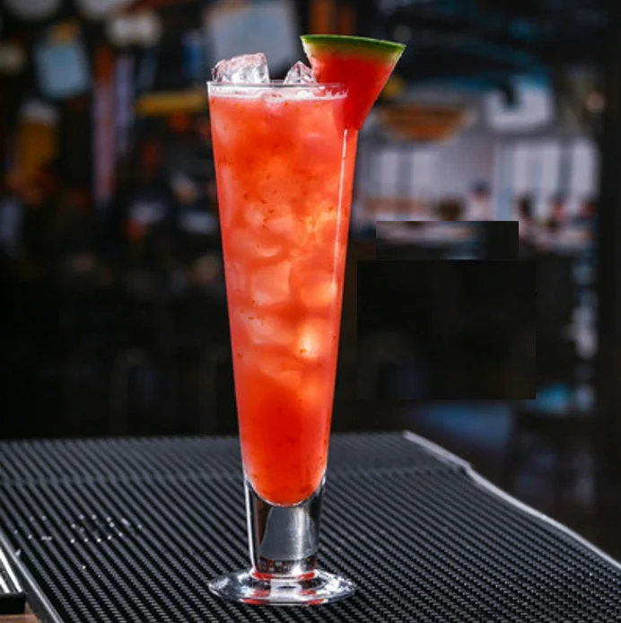 V Shaped 13oz Clear Tall Footed Glass Pint Beer Iced Tea Ice Cream Juice Cocktail Mojito Milk Shake Drinking Glasses Cups