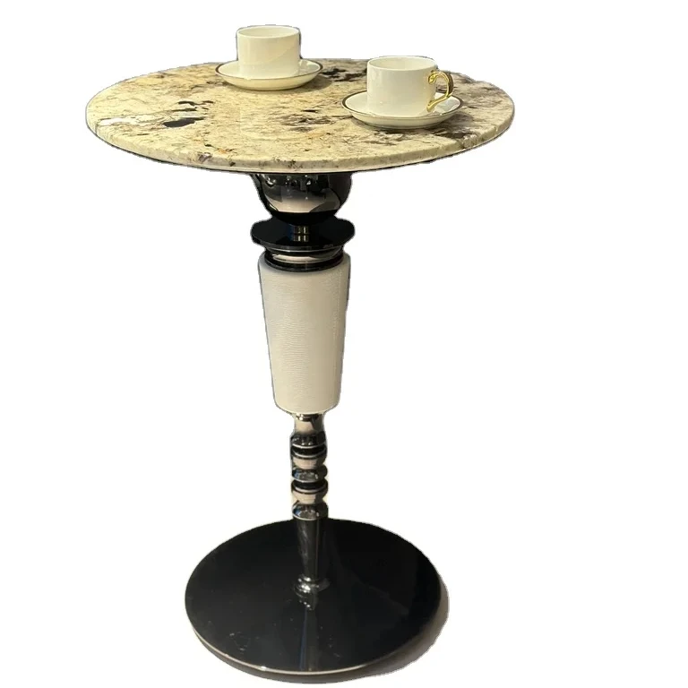 Creative Light Luxury Classical Coffee Table Pandora Natural Marble round Corner for Living Room Sofa Side Several