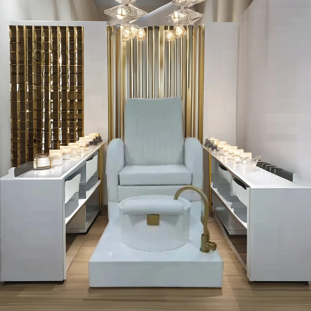 Luxury Modern Multifunctional PU Leather Pedicure Chair High Quality Spa Massage Pedicure Chair Salon Furniture