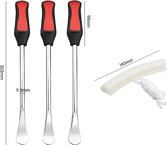 7 Pcs Steel Tire Changing Lever Dirt Bike Tool Kit Lawn Mower Motorcycle Car Tire lifter Lever Spoons with 3 Rim Protectors