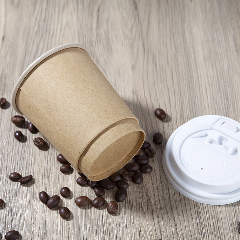 16 Oz Drink Brown Pink Coffee Price Printing On Double Wall Kraft Paper Cup For Soda Beverage