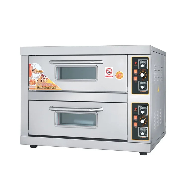 Commercial Baking Equipment 2 Deck 2 Tray Gas Electric Bakery Bread Deck Oven For Cake Pizza