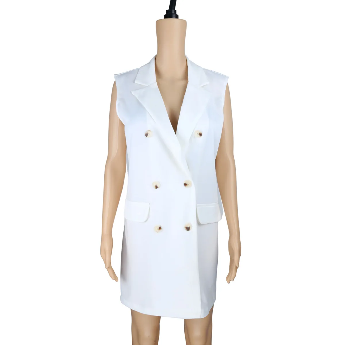 Wholesale Customized Good Quality Business Temperament White Suit Formal Vest Thin Jacket