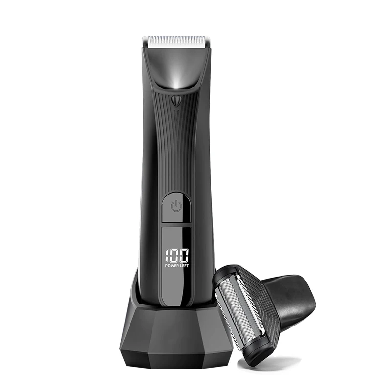 2 in 1 Body Hair Trimmer with Shave head for men