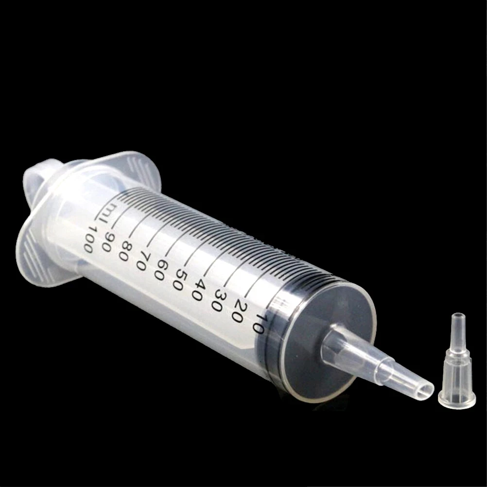 100ml Syringe Reusable Large Hydroponics Nutrient Sterile Health Measuring Injector Tools Dog Cat Feeding Accessories