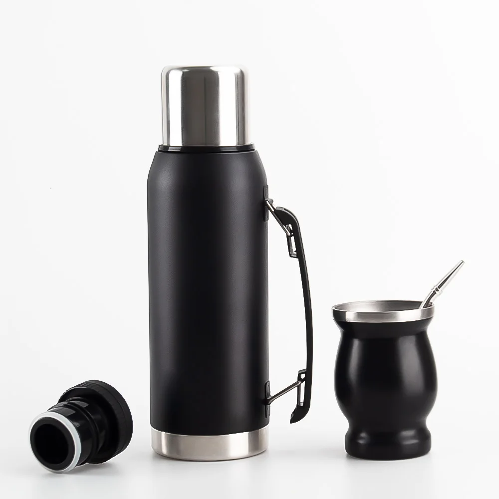 Оптовая продажа по индивидуальному заказу чайная Тыква Yerba Mate 8 унций кружка с крышкой закрывающей термос бутылка деревянная соломенная матовая чашка