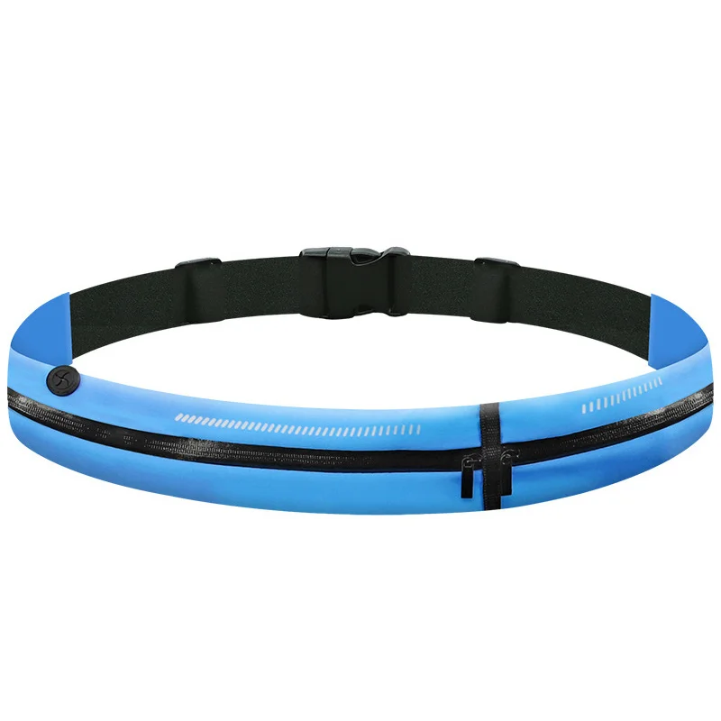 Sports Jump Rope Waist Pack Ultra Thin Invisible Anti Theft Double Compartment Belt Hiking Fitness Waterproof Yoga Waist Bag