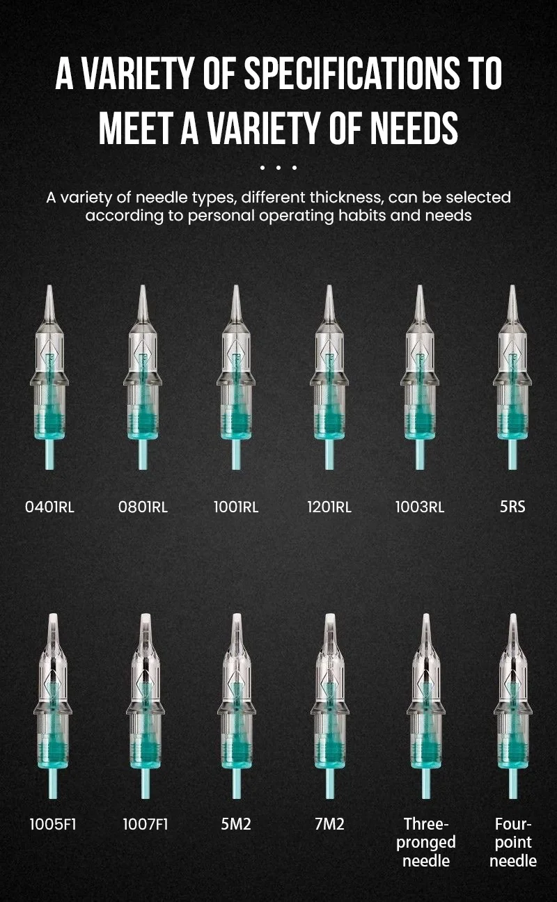 Custom Disposable Tattoo Cartridges Needles Supplies Standard Eyebrow Lip Body Art Tattoo Machine Cartridge Needles