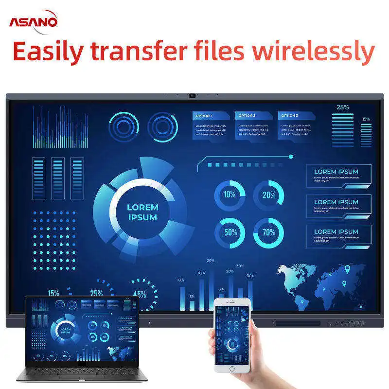 T-C265I Aluminum Frame Tempered Glass Screen Digital Notice Board 65 75 Inch Digital Advertising Board Odm&Oem