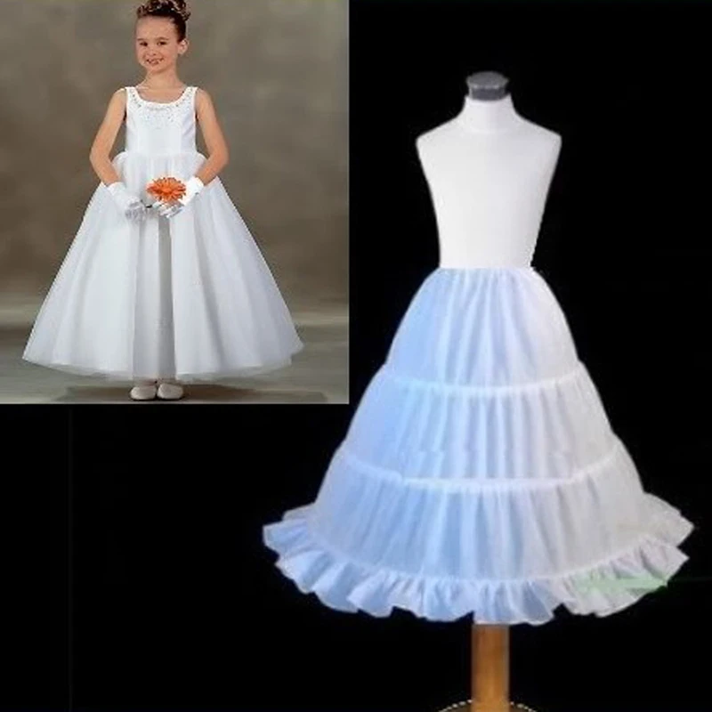 Jancember LSP005 Puffed Princess Skirt Lining Short Petticoats For Children New Design Lace Vintage Petticoat
