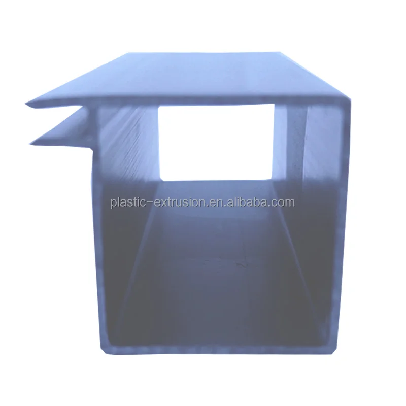 Square Black PVC Pipe Extrusion Air Ventilation PVC Duct Profile Customized pvc colorful plastic  square pipe