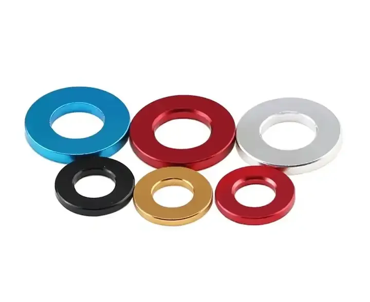 High Quality Flat Head Colorful Washer Electrical Computer Accessories Aluminum Alloy  Washer
