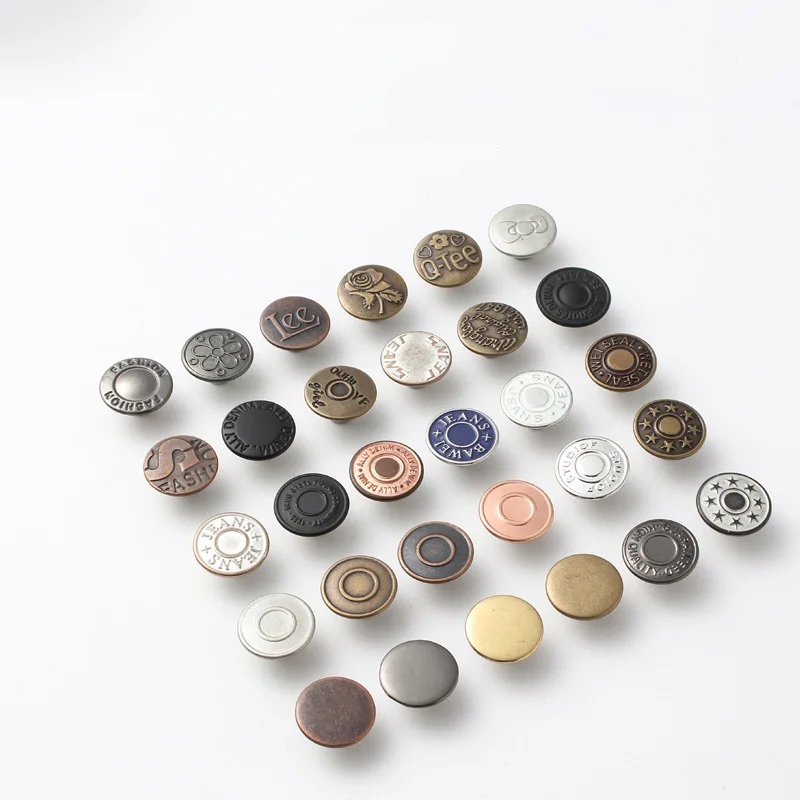 Manufacturers Directly Sale Custom Logo Brand Brass Jeans Pants Buttons And Rivets