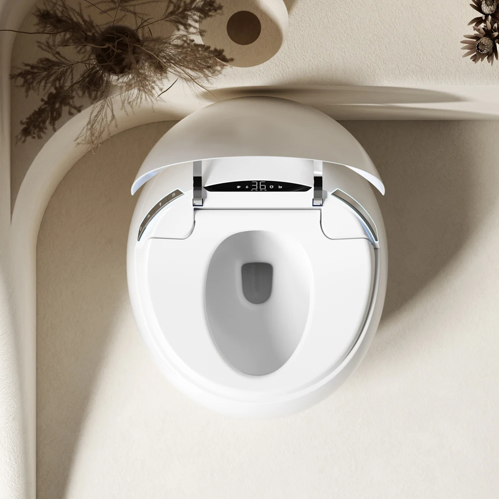 Joynfortune NEW ultrashort automatic egg design shaped toilet ceramic electric smart intelligent wc bowl sunken tank for hotel