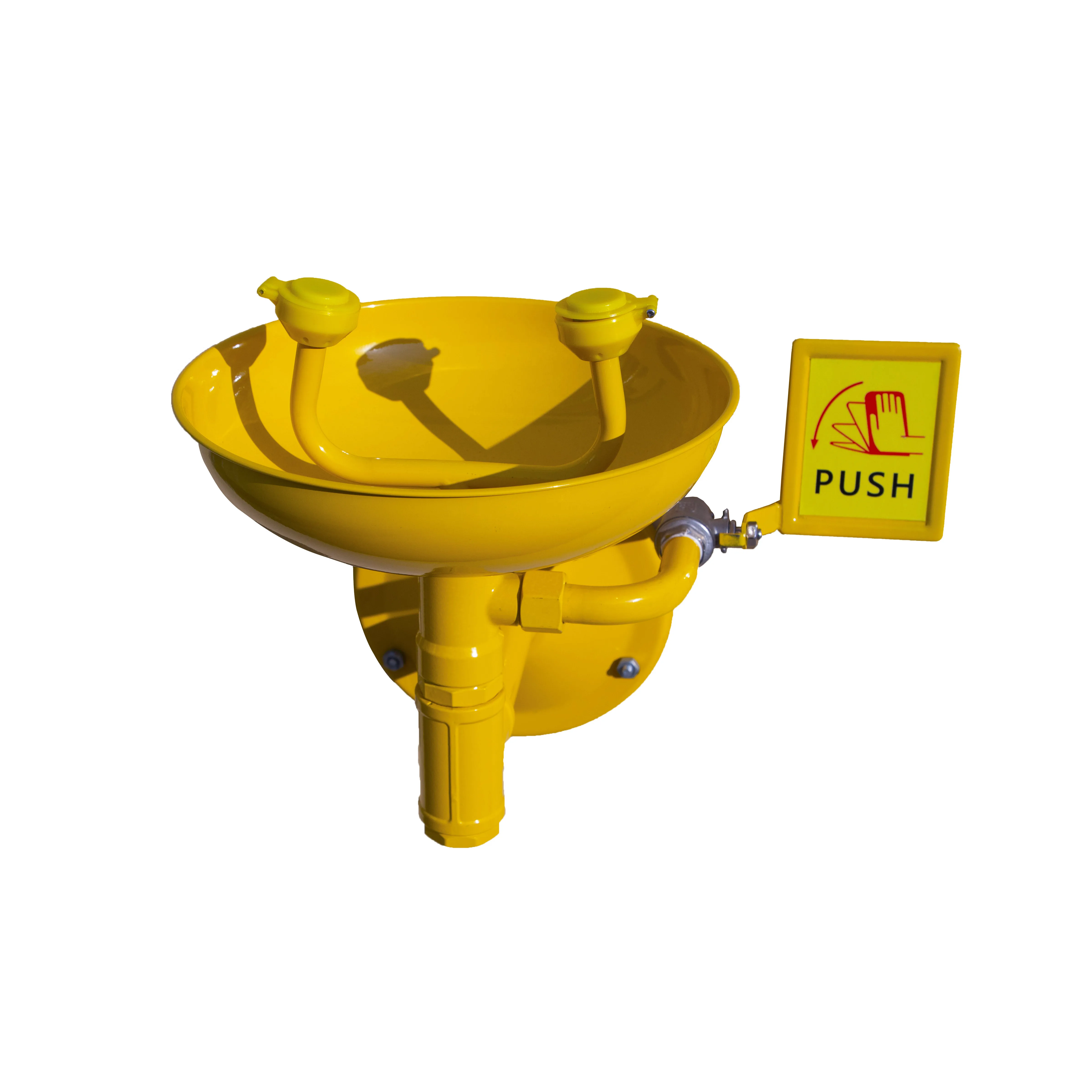 Qualities Product Yellow Coating ABS Wall-mounted Eye Washer