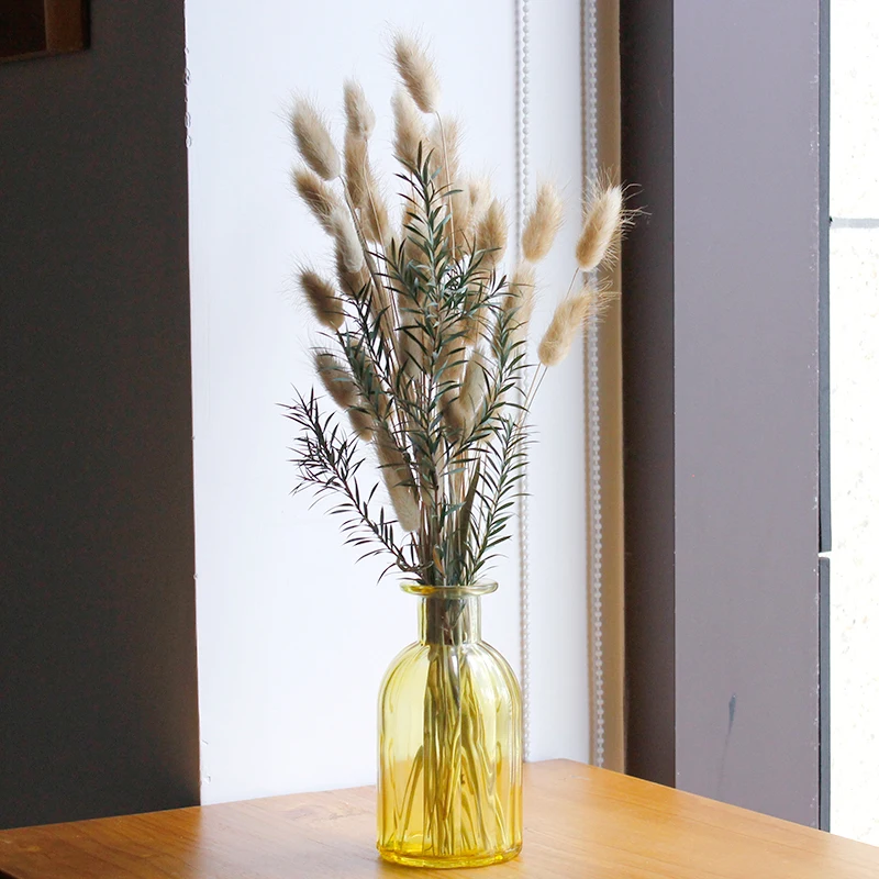 High quality Dried Flowers Rabbit Tail Grass Bouquets  Decorative Flowers & Wreaths Long Lasting 60 Sticks / Bunch