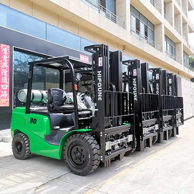Gas forklift 3.5 ton China factory price high quality nissan K25 with side shift cylinders gas propane LPG gasoline forklift