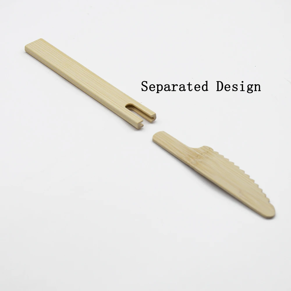 Premium Bamboo Cutlery Set - Fork & Spoon, Walnut Handles, Handcrafted, Sustainable & Ethically Produced
