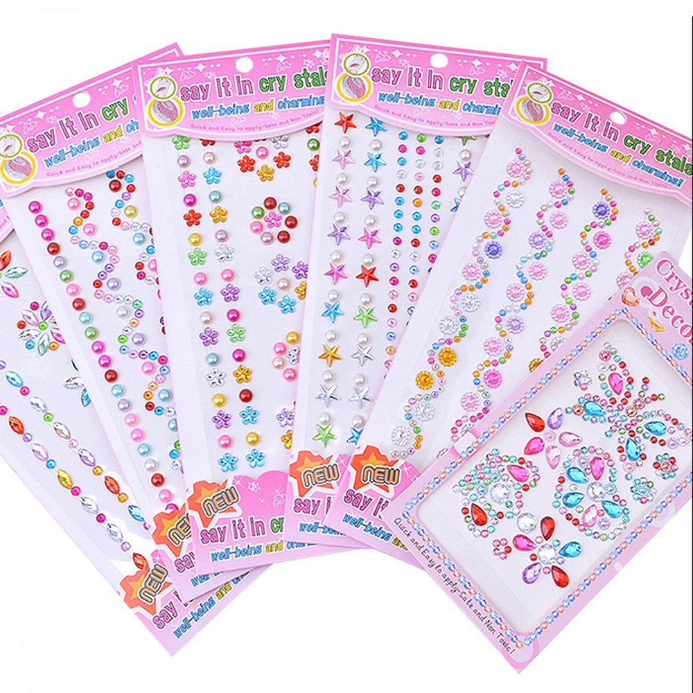 LZY882   Jewels Stickers Gem Stickers Rhinestone Crafts Sticker for Decoration