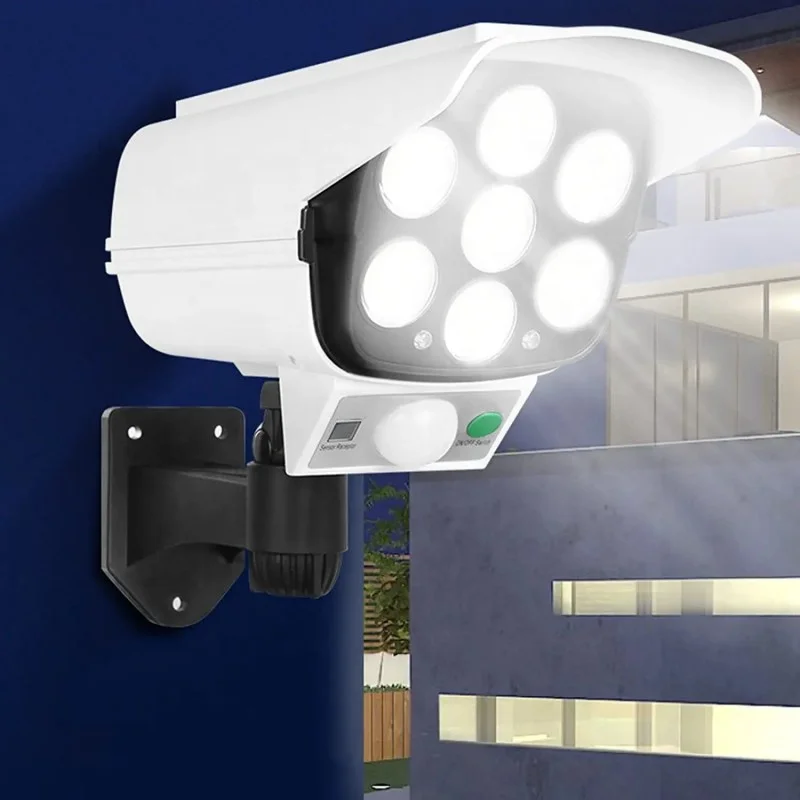 Simulation Surveillance Anti-theft LED Simulation Monitoring Security Lighting Motion Sensor Solar Wall Light