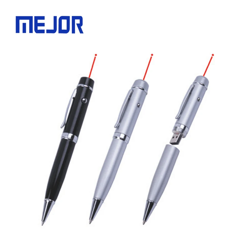 PPT Show Caneta 16G Stylo laser pointer ball-pen 3 in 1 Pluma flash drive 2.0 red laser usb pen