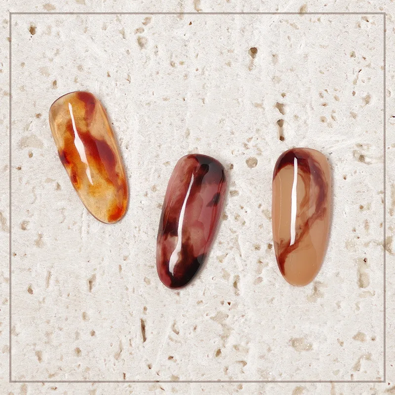  Новое поступление ногтей Янтарный Гель-лак карамельные цвета глазурованный Цветущий