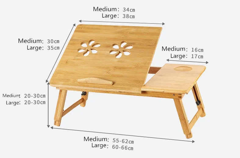 High-Quality Bamboo Portable Laptop Desk with drawer