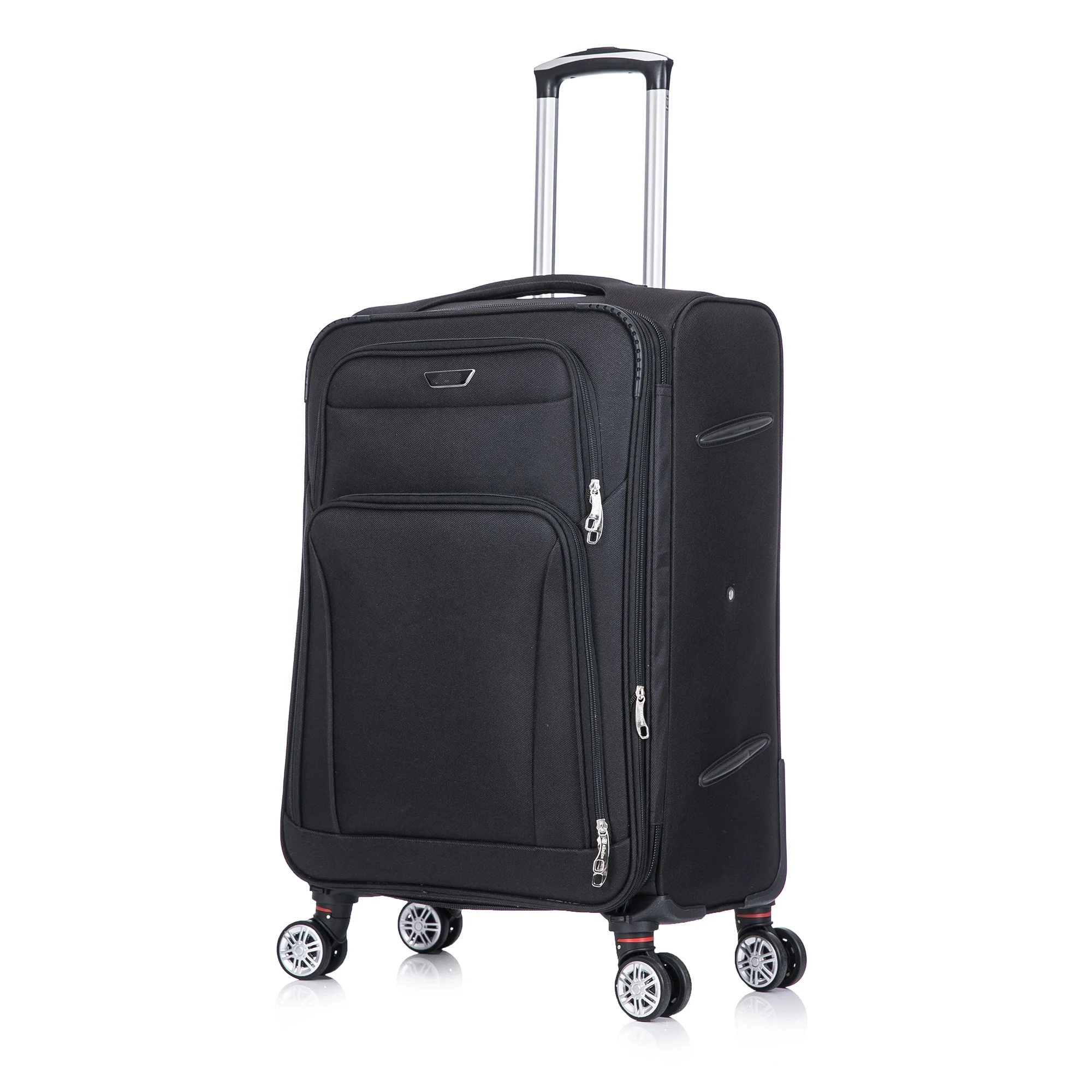 Супер легкий дешевый багажный комплект тележка чемодан роликовый багажный мешок 4 колеса мягкий нейлоновый багаж