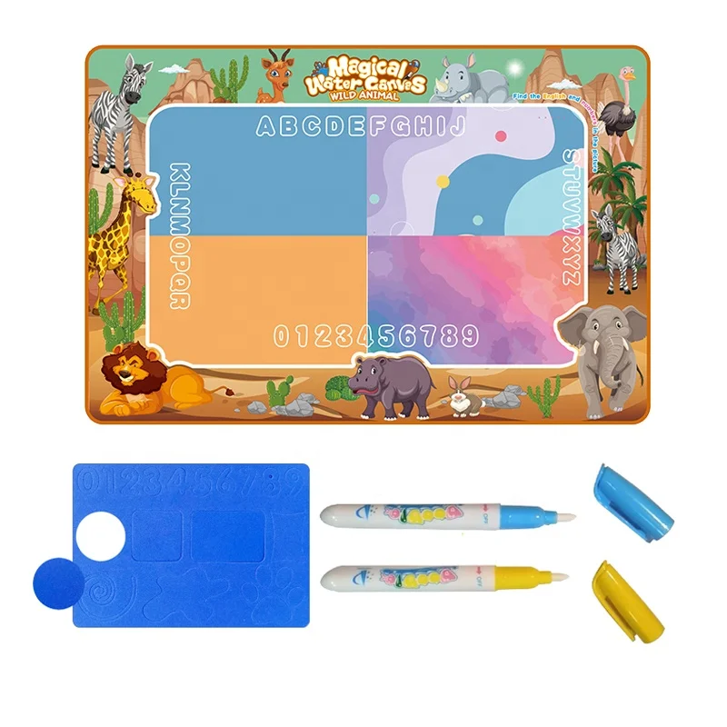 Preschool Toy Small Size Magical Doodle Water Board Reusable Painting Writing Drawing Mat Toy For Kids