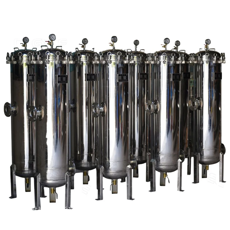 Industrial Sediment Filter Stainless Steel 20 Inch Bag Pool Cartridge Filter Multi Bag Filter Housing Cartridge Housing