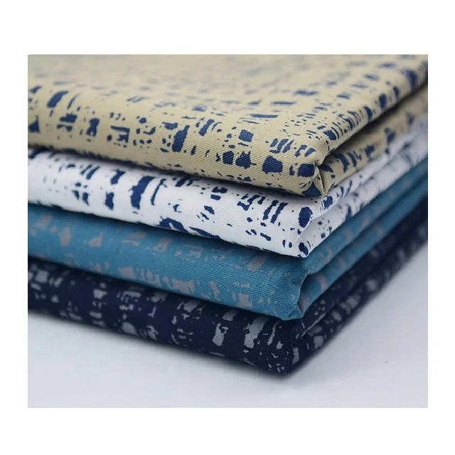 Unique Patch Printed Customized Color 100% Cotton Twill Fabric