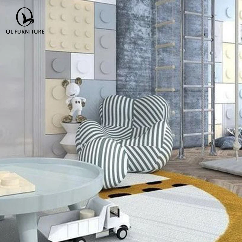 Modern High Back Single Seat Sofa Fabric Upholstery Luxurious Lounge Chair Enhance Your Living Room