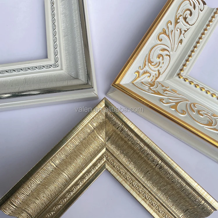 Manufacturers Various Styles Free Sample Ps Plastic Colorful Decorative Baroque Style Oil Painting Frame Wood Picture Frame
