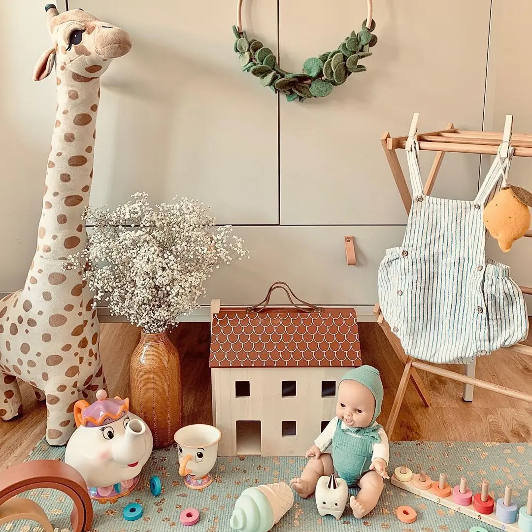 67cm Big Size ECO Recycle material Simulation Giraffe Plush Toy Pillow Soft Stuffed Giraffe Sleeping Doll Toy For Birthday