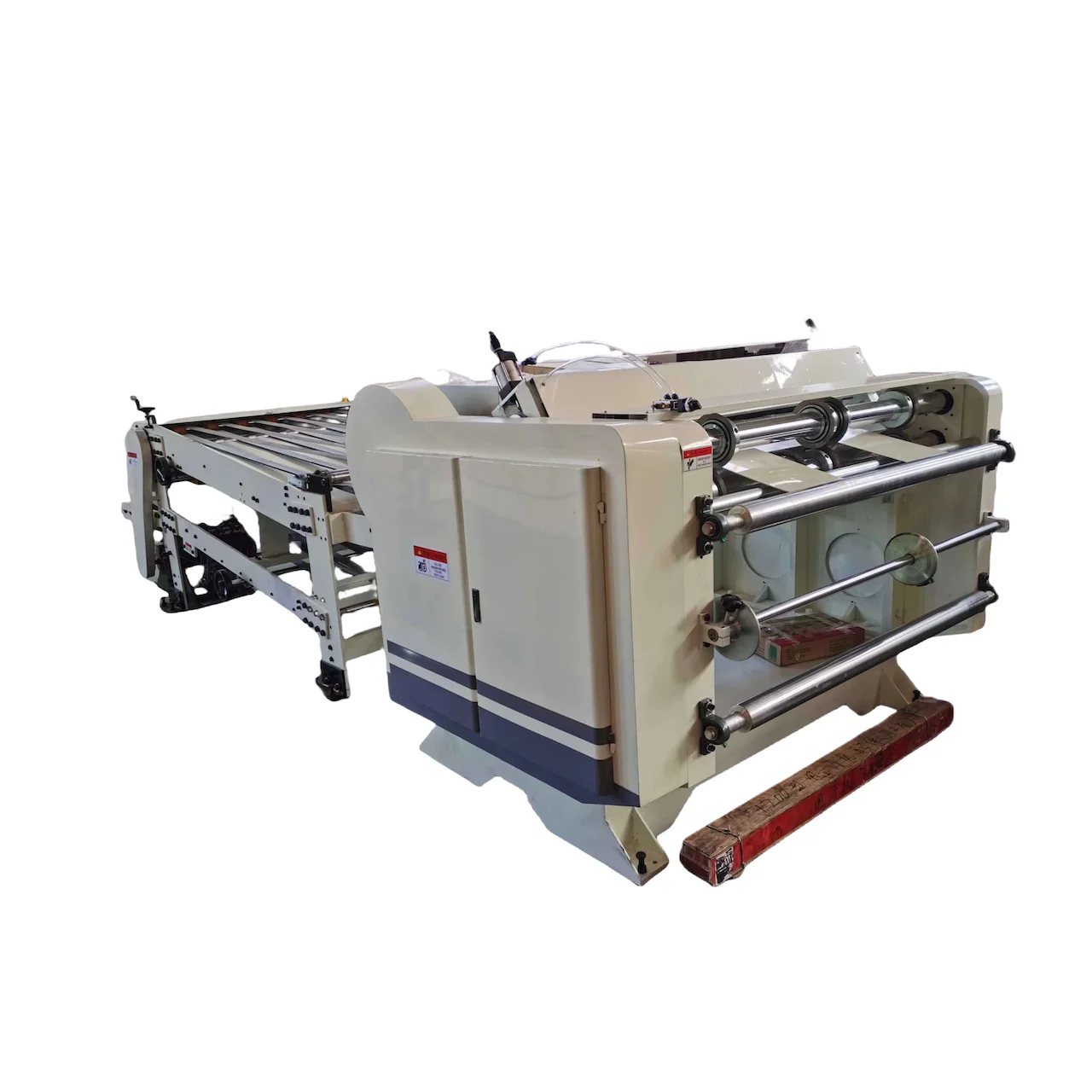 Automatic single facer corrugated cardboard carton paper box making machine