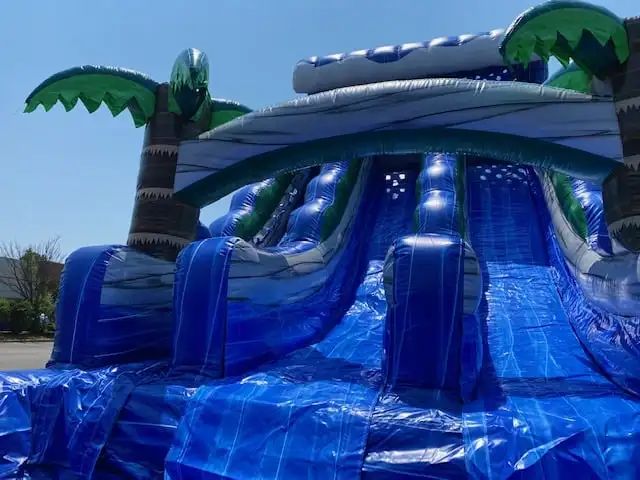 20ft Dual Lane Tropical WAVE inflatable Water Slide