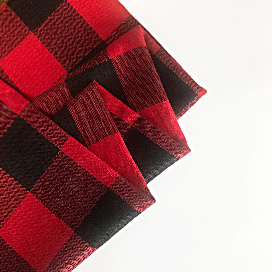 Качественная классическая рубашка в клетку в елочку, 100 хлопок, красная клетчатая рубашка, ткань для женщин и мужчин