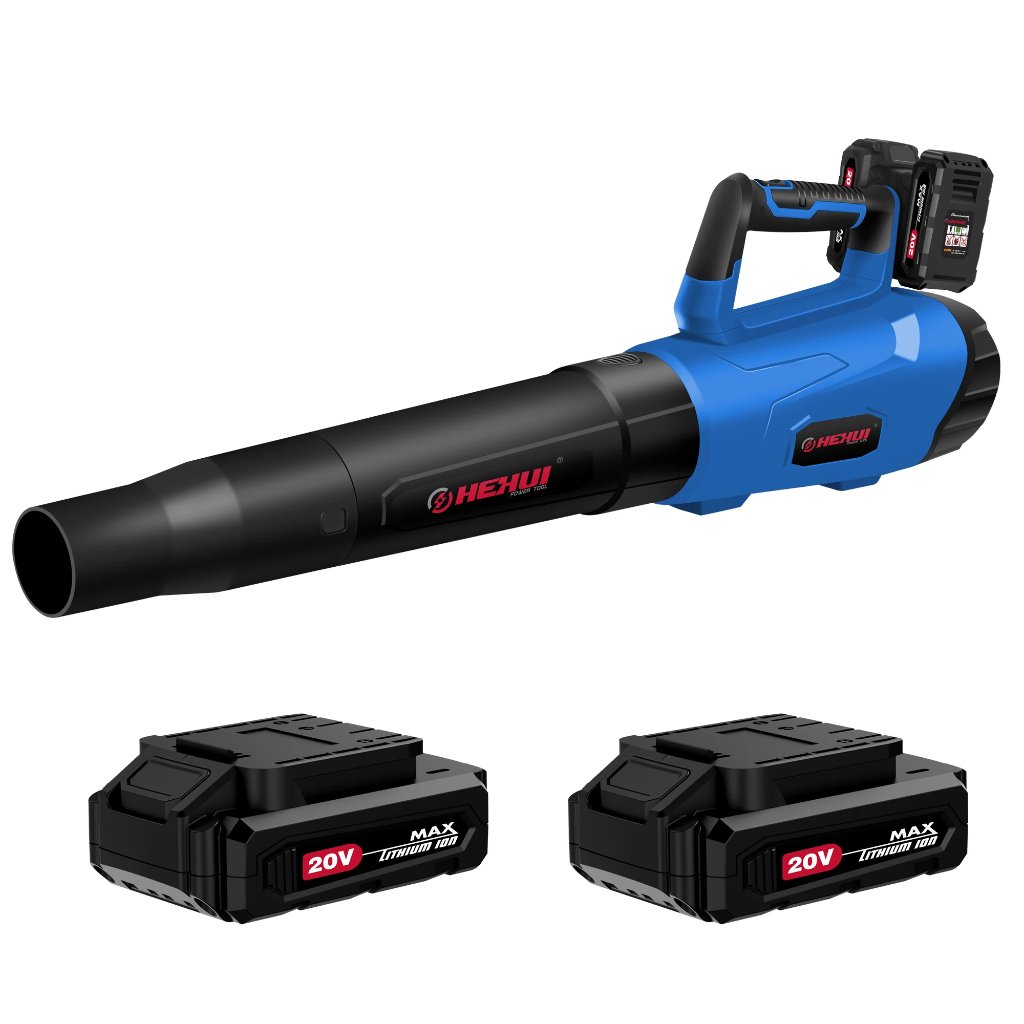 Hehui 20V Portable Battery Cordless Blower High Speed Leaf Vacuum Cleaner Fan Dust Snow Garden Car Air Handheld Blower