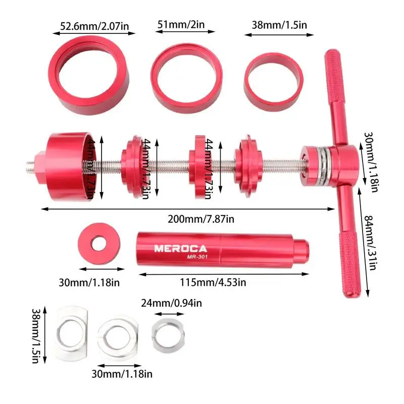 MEROCA Bearing Removal Tool Bike Bottom Bracket Press Installation Tool Bicycle Bracket Press Extractor For Bearings Press-fit