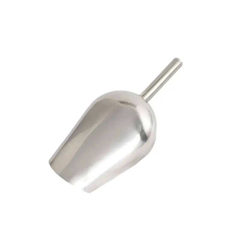 High Quality Stainless Steel Silver Ice Flour Shovel Bar Ice Flour Utility Scoop Metal Popcorn Food Ice Scoop