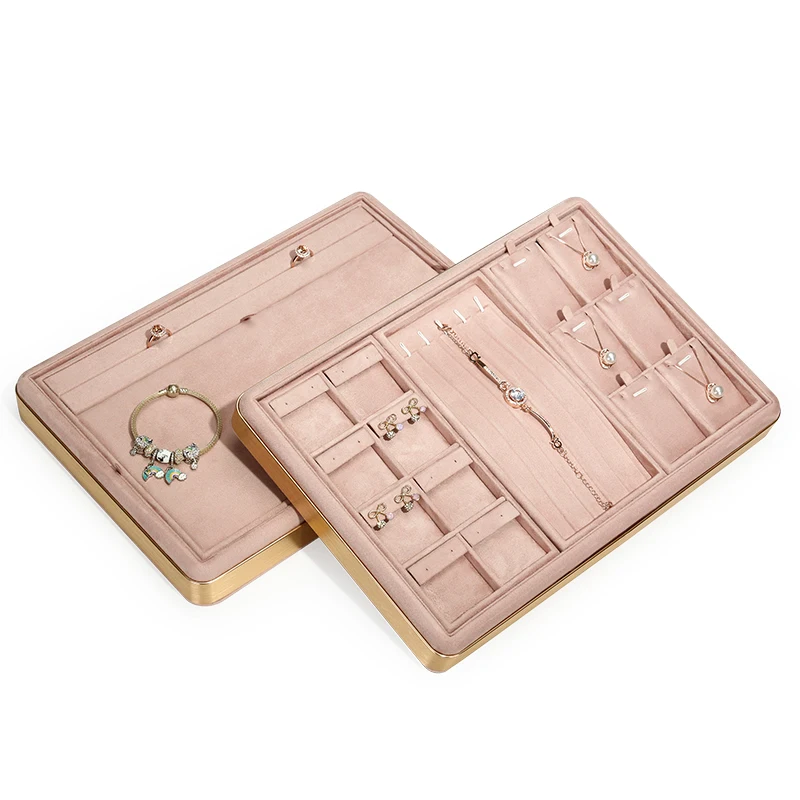 DIY bracelet necklace ring earring holders jewelry counter showcase display tray