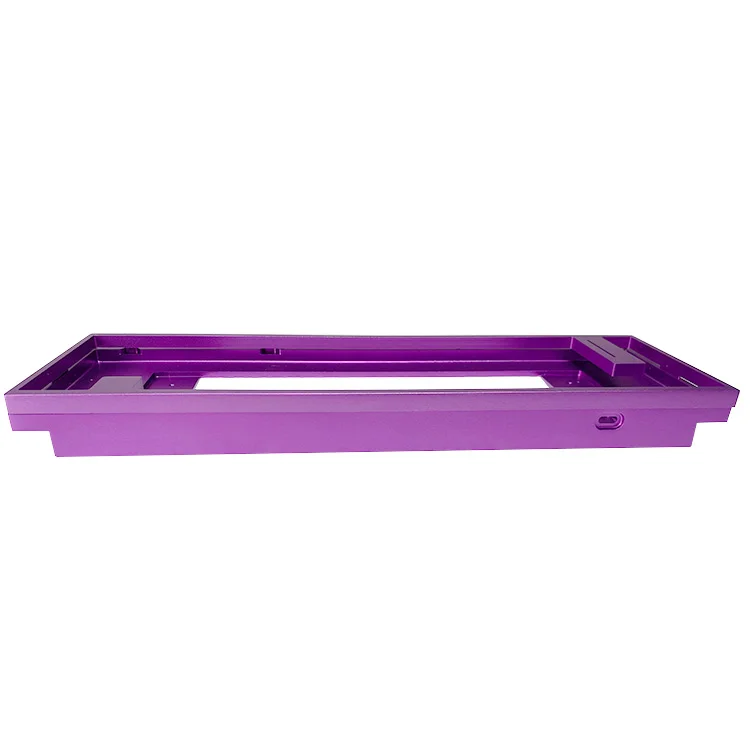 Custom blue mechanical keyboard aluminum case/CNC anodizing black keyboard case/Mechanical keyboard case custom service