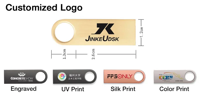 Real Mini Metal Tiny USB Flash Drive USB 2.0 4GB 8GB 16GB 32GB Pen Drive Memory Flash Metal Memory Disk Custom Usb Flash Drive