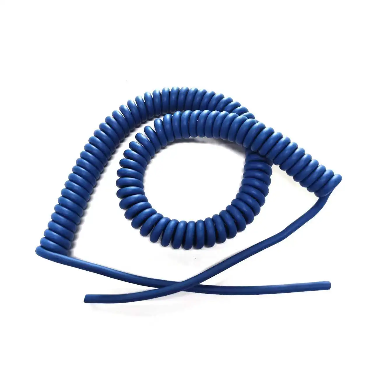 Blue 4core 0.5mm2 PVC TPU Spring wire coiled cable Coiled extension cords