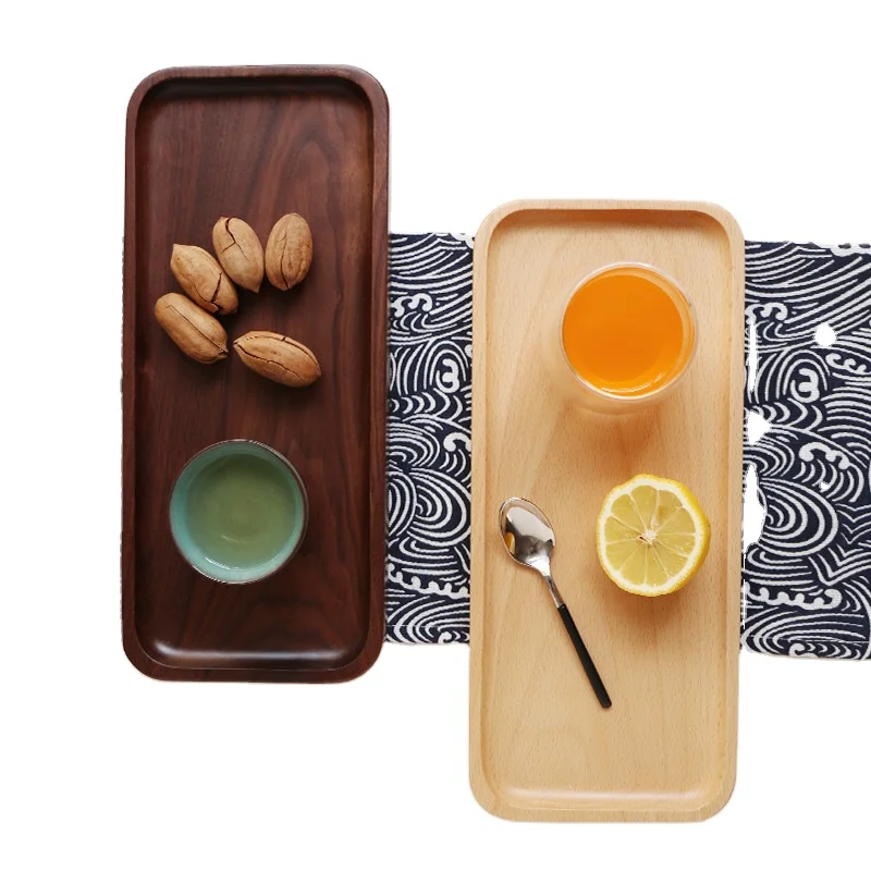 Wooden pallets classic rustic square dark brown decorative serving walnut wooden tray