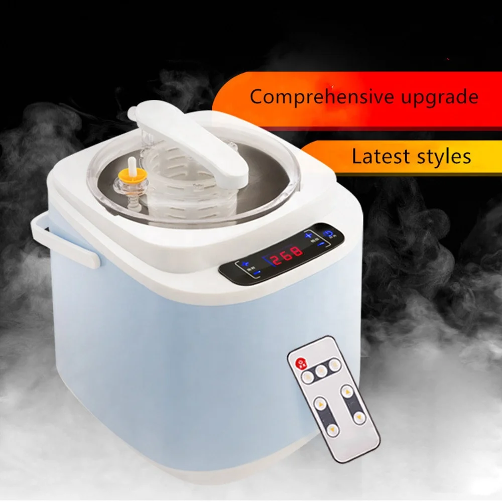 Sauna Steamer Portable Pot 2 Liters, Stainless Steel Steam Generator with Remote Control SPA Fumigation Machine